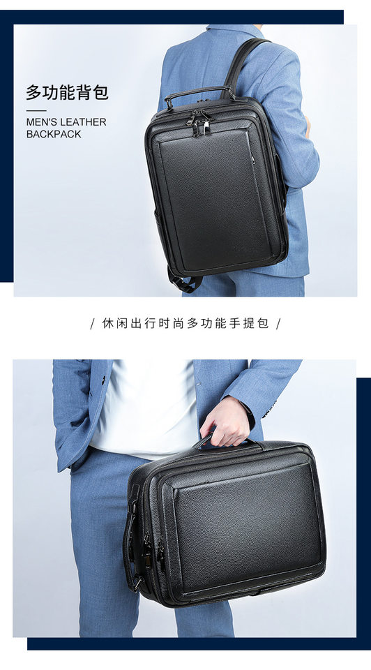 Ba lô nam da bò thật Marante 30×15×40 cm, túi đựng laptop 16 inch — Ba lô 332, Ba lô thường ngày 9008, 8486 Ba lô, Balo vân cá sấu 2283 chi tiết 24