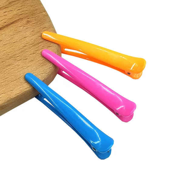 Korean-Style Plastic Alligator Clips Candy-Colored Hair Clips Hairdressing Duckbill Clips Translucent Jelly-Colored Bangs Clips Wholesale from Manufacturer