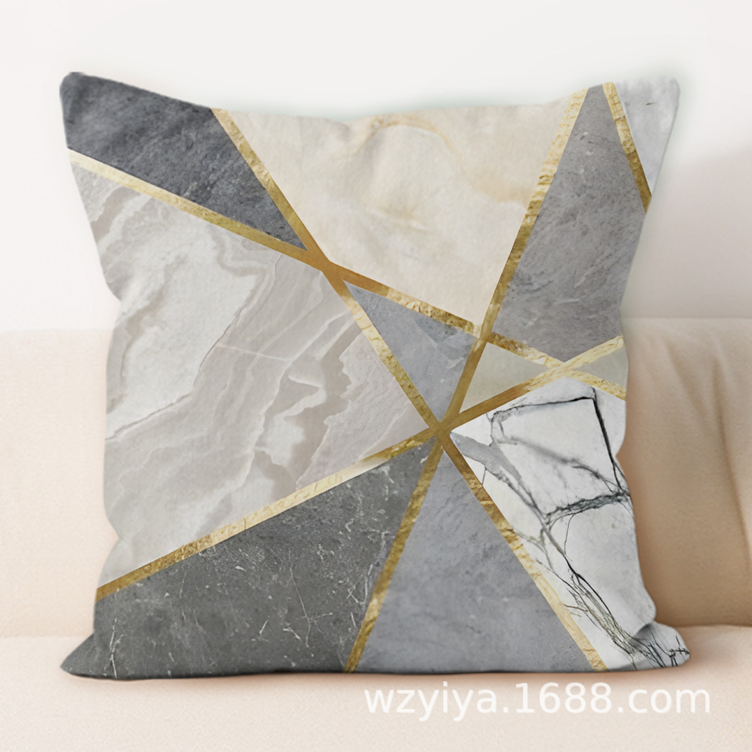 Amazon venta caliente cojín de mármol almohada moderna minimalista geométrica para el hogar sofá cojín almohada
