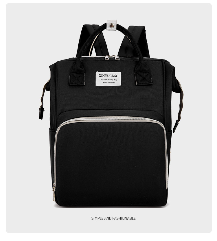 Solid-color lightweight mom bag, a backpack for taking kids out, multi-functional large-capacity mother and baby bag for girls undefined