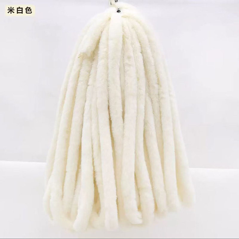 獭兔毛条汉服斗篷鞋子花边童装帽条人造毛条鞋口袖口仿毛条辅料