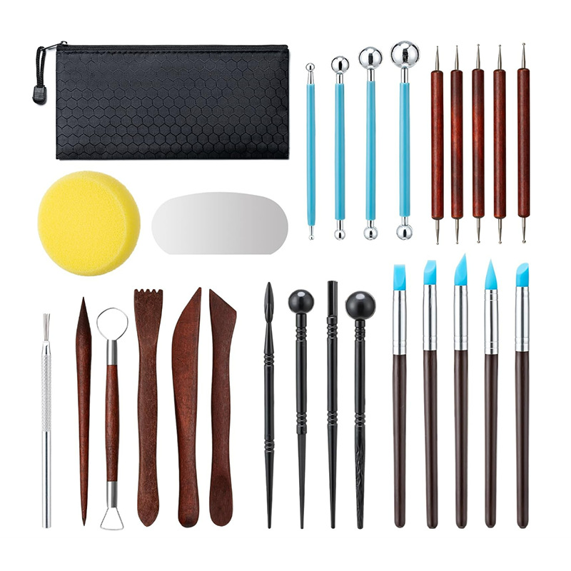 점토 도구 세트 27개[마호가니 모델]
