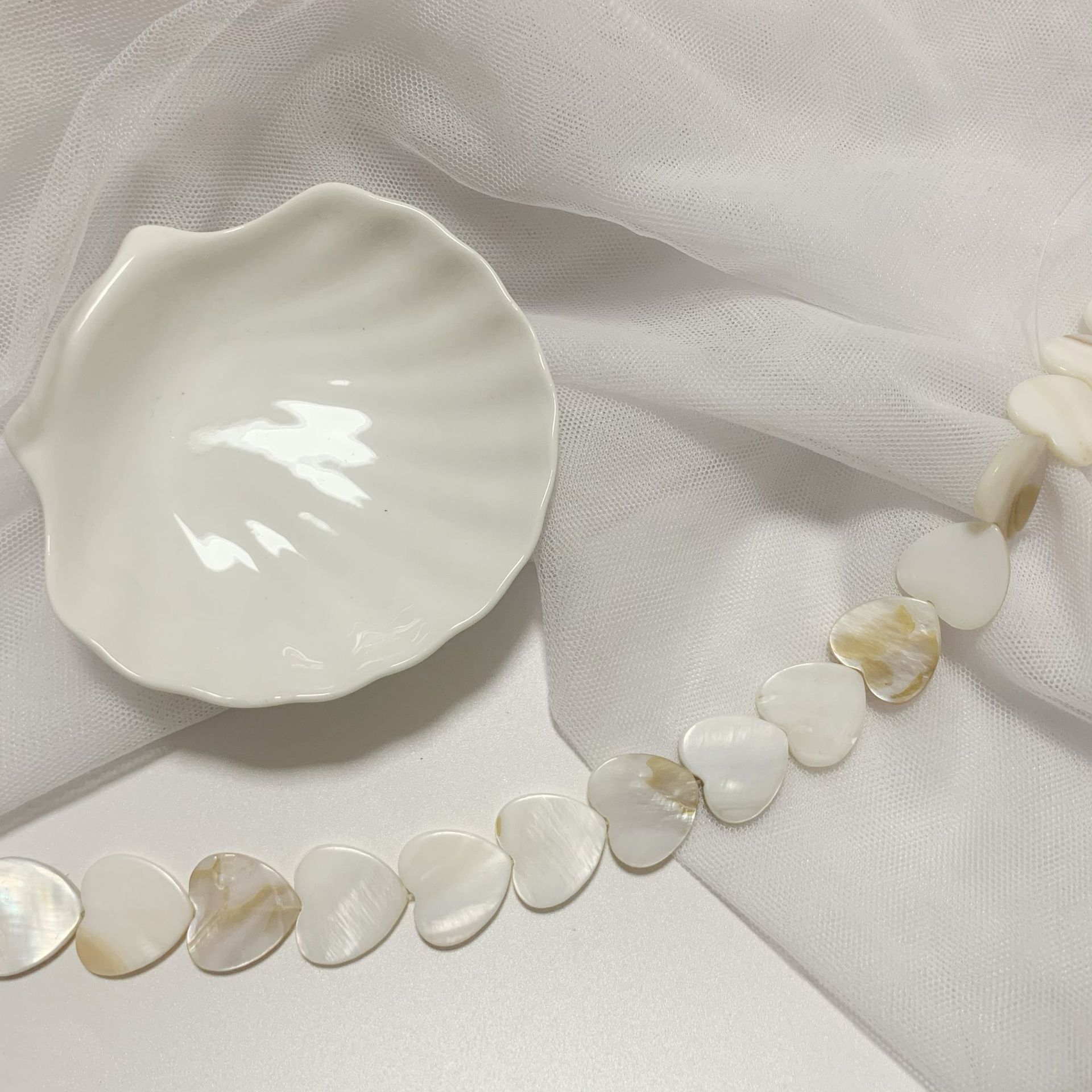 Shell Material 1 Set 10 * 15mm 18*25mm Shell Leaf Heart Shape DIY Jewelry Accessories Beads