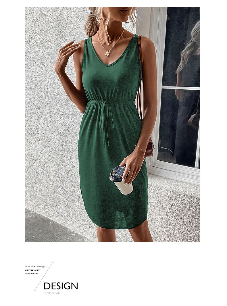 Summer Women Wear Sleeveless Casual Solid Color Dress 16 Summer Women Wear Sleeveless Casual Solid Color Dress