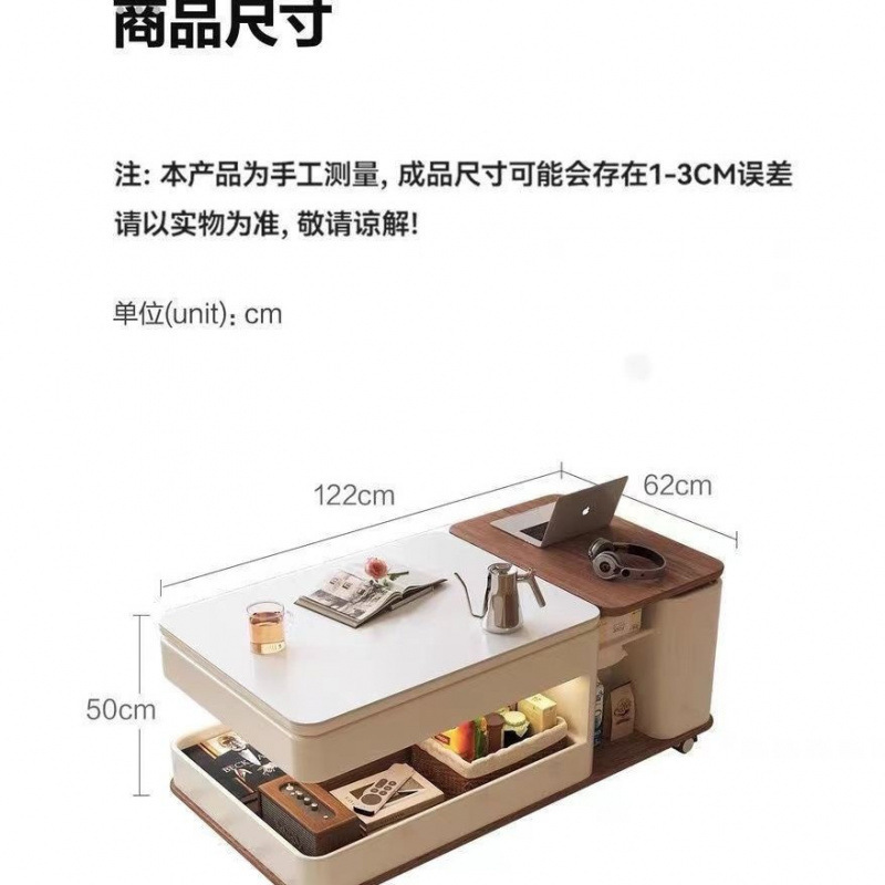 中古小推车客厅可移动折叠带轮可移动小推桌升降茶几边几|undefined