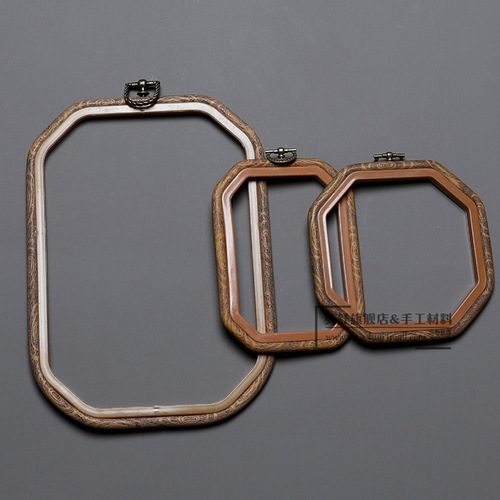 Retro embroidery flower stretcher flower stretcher antique square embroidery frame picture frame display embroidery stretcher oval decorative embroidery shed