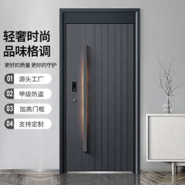 甲级防盗门轻奢进户门双开子母门家用锌合金大门精雕铸铝门入户门