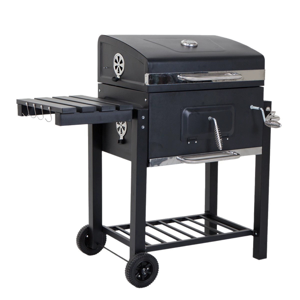patio exterior carro americano horno de barbacoa horno de humo jardín exterior gran parrilla de barbacoa horno cuadrado