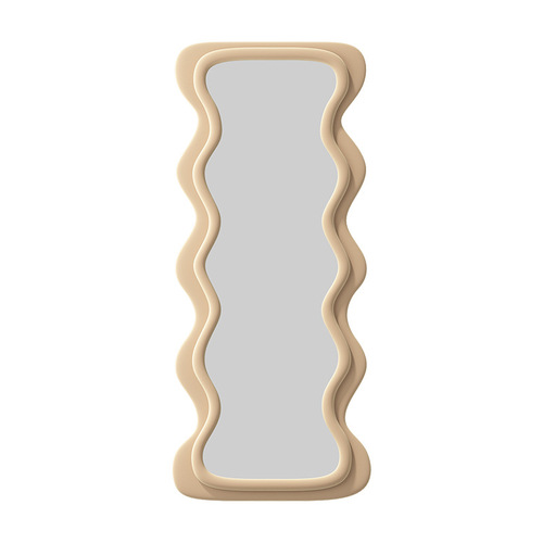 Internet celebrity wavy mirror ins style home girls' bedroom design special-shaped clothing store floor fitting mirror full-length mirror