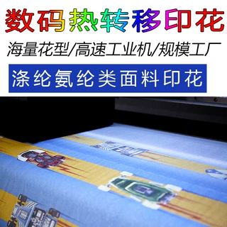 户外运动休闲服装数码印花 涤纶涤氨布料热转移印花 来图来样定制