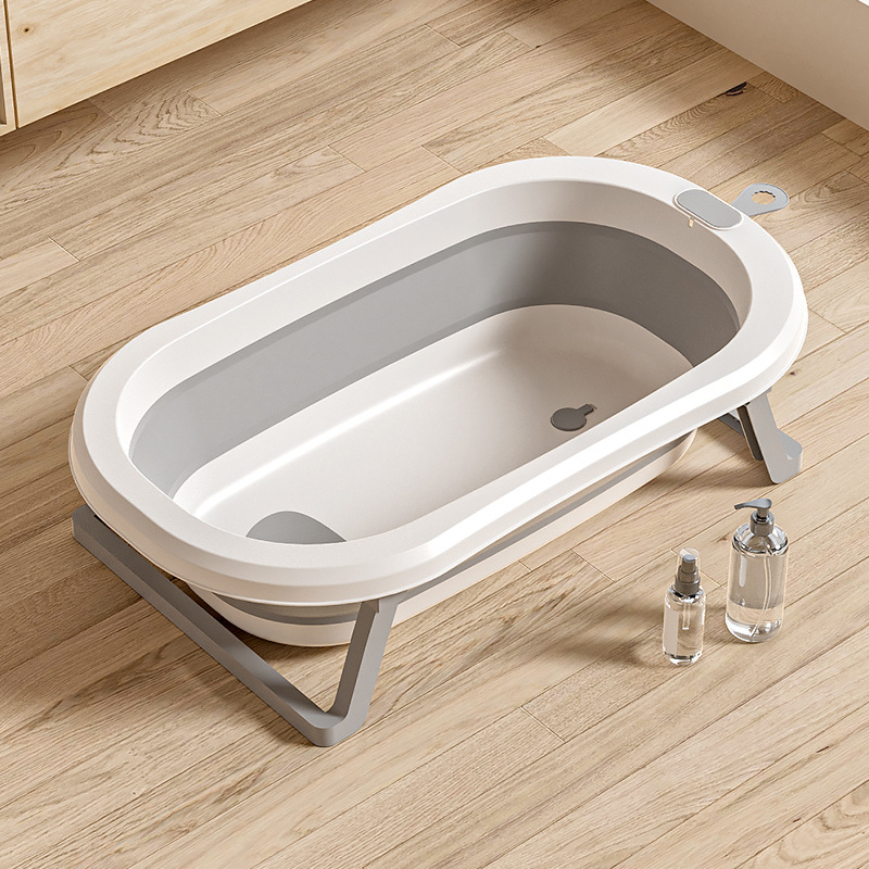 Bañera para bebés, bañera plegable para bebés y niños pequeños, bañera para sentarse y acostarse, bañera doméstica para niños, artículos para recién nacidos