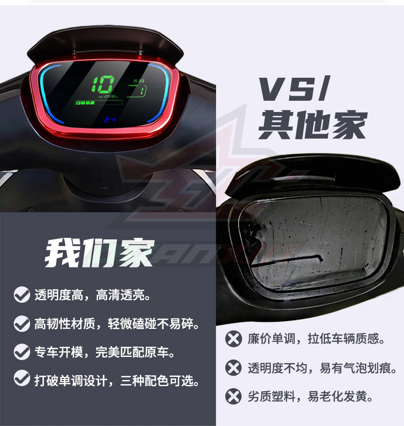 Suitable for No.9 electric vehicle modification parts E series E110L/E80C/E125/E90 instrument cover waterproof cover