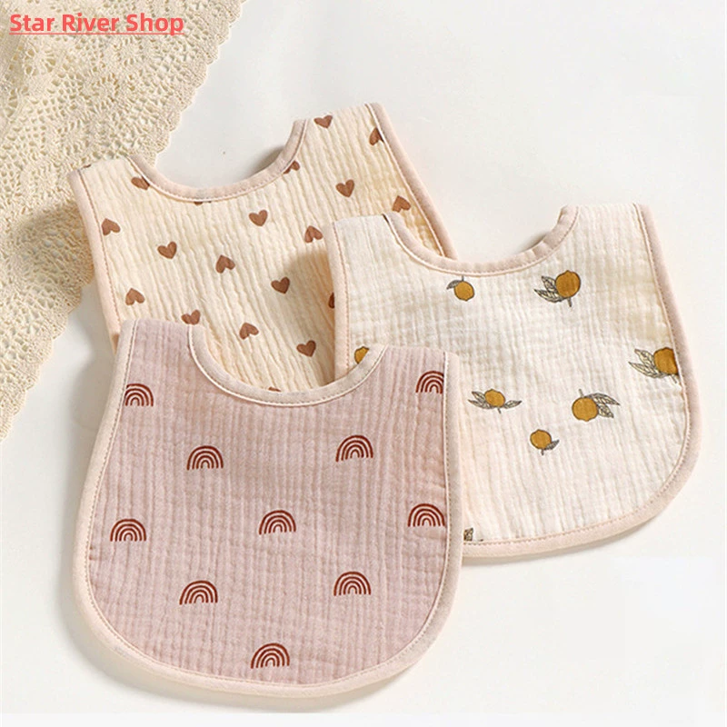Хлопковый слюнявчик для младенца GAUSE BABY, однотонный, новорожденный, прокладка