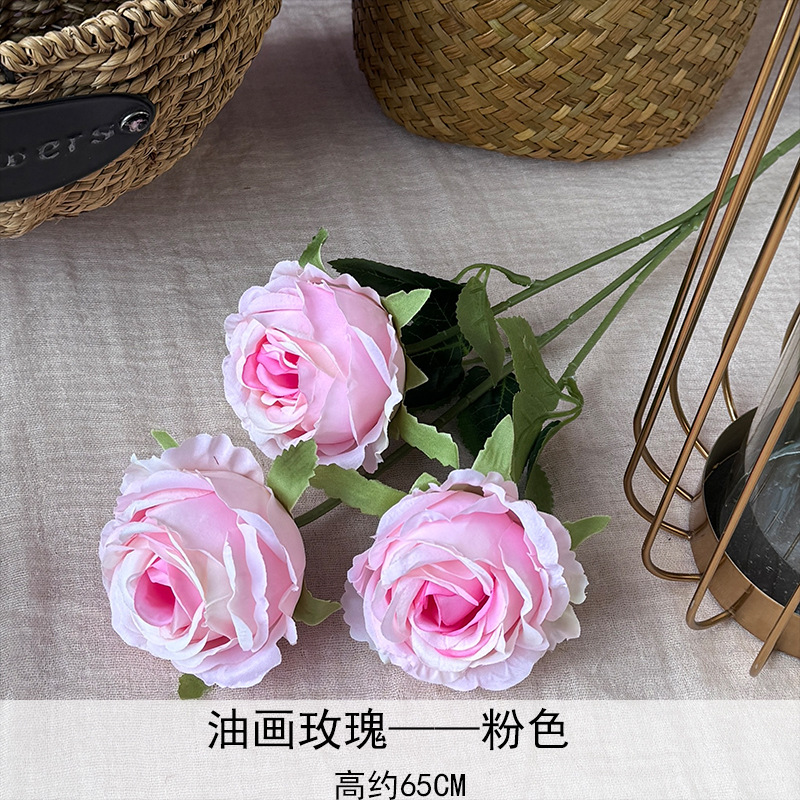 Artificial Rosa sola franela Rosa flor artificial boda decoración del hotel decoración del hogar arreglo de flores flor artificial Rose