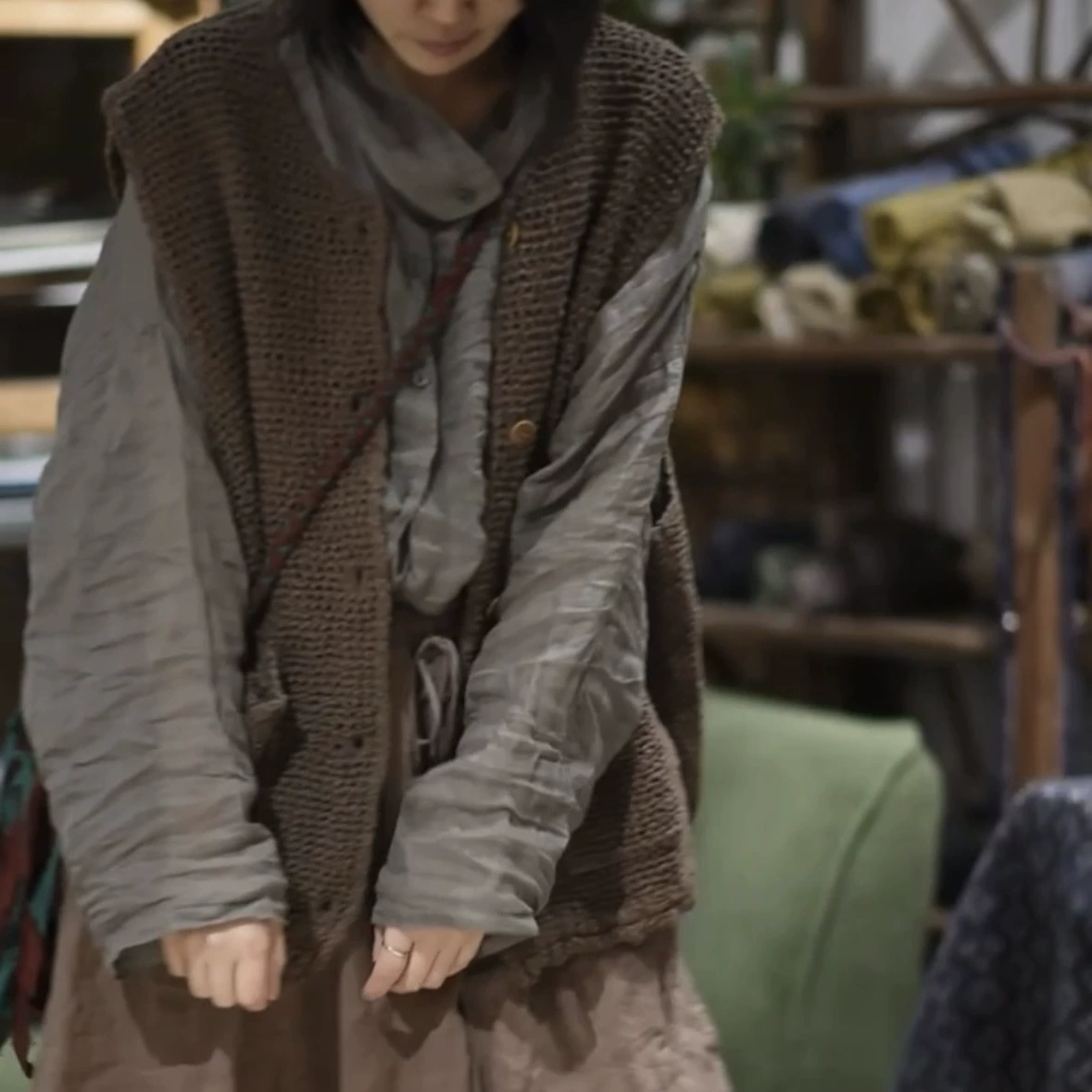 25/4 Пшеничная вуаль грубый растительный кардиган