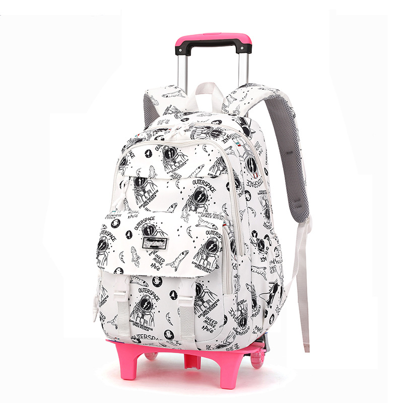 Pescado natural nuevo carro de escalada mochila Escuela Secundaria chica de gran capacidad extraíble escuela niños Escuela Primaria estudiante 3-6