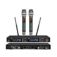 KTV U段红外对频高端舞台无线一拖二麦克风 话筒领夹头戴会议