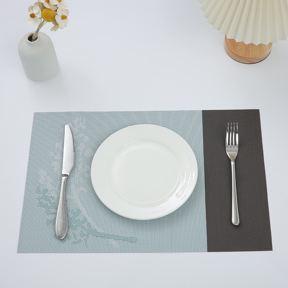 Nuevo Teslin placemat ginkgo jacquard tejido occidental placemat Luz de lujo decorativo Coaster almohadilla de aislamiento térmico impermeable y a prueba de aceite
