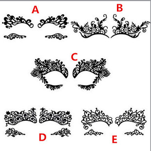 Creative Art Hollow Exaggerated Paper-cut Lace Eye Stickers Eyeliner Stickers catwalk Masquerade T-6 Popular Eye Stickers