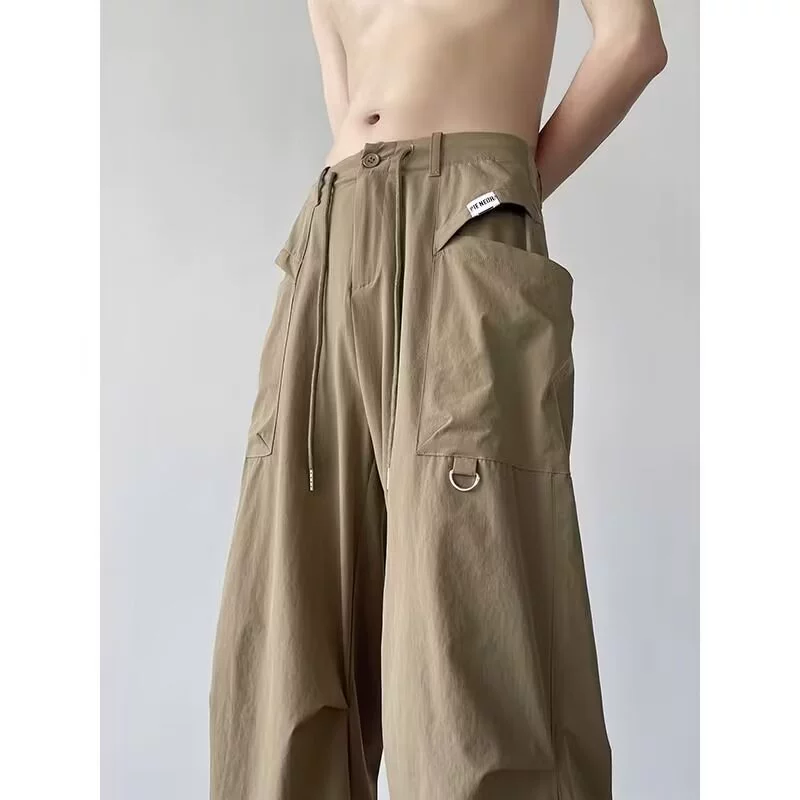  Spring skydiver, thin trend climbing trousers, 2024 years, trend of season, American style, oversize