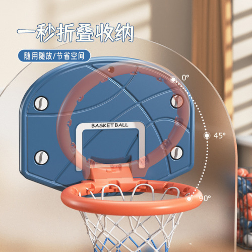 Indoor children's hanging basketball hoop home basketball rack no slam shooting wall-mounted basket shooting frame foldable extra large