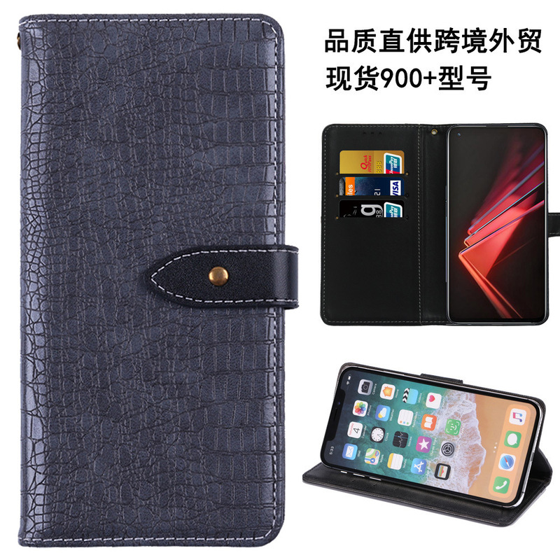 For Apple 12 Flip Magnetic Buckle Wallet Leather Case with Card Slot for iPhone 13 mini Pro Max