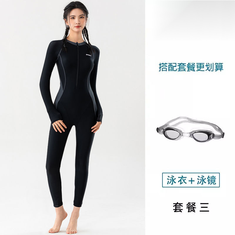 2025 nueva medusa protector solar trajes de baño de snorkeling de mujeres mangas largas pantalones largos unidos trajes de buceo de surf trajes de baño de secado rápido