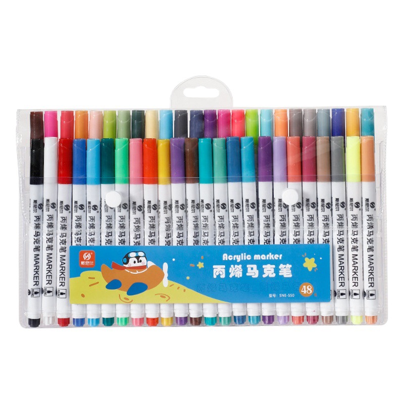 Sniel acrylic marker pen wholesale children's water-based painting pen kindergarten art studio 48 color 24 color 12 color