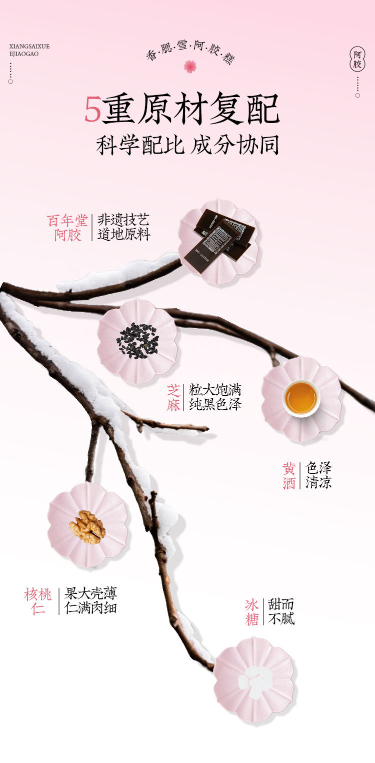 Xiang Sai Xue E Jiao Gao (Donkey-Hide Gelatin Cake) — Ready-to-Eat Herbal Paste, 300g Gift Box key features