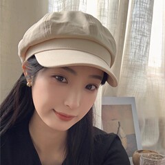 春と秋の新作ベレー帽レディース英国レトロファッション多用途八角形帽子インターネットセレブと同じスタイルの顔見せ小さな画家の帽子