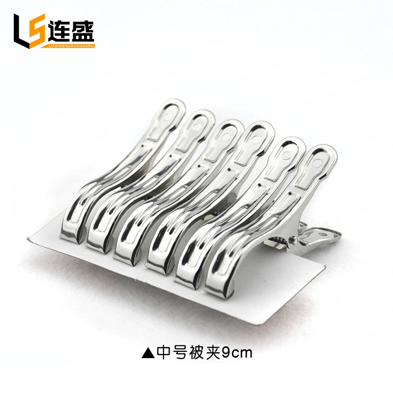 Stainless steel clip large, medium and small, small, small, and small and small, strong windproof, windproof, clamp the sheets of the sheets, unknown, clamp the clamping fish