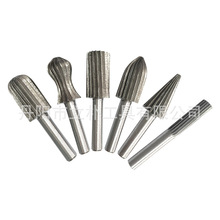 6PCS木工旋转锉六件套木工面雕刻铣刀电钻用DIY根雕打磨制作