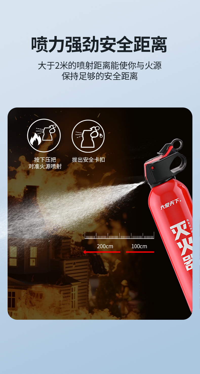 Portable Vehicle-Mounted Water-Based Fire Extinguisher for Car Annual Inspection, Vehicle Fire Equipment, Vehicle Water-Based Fire Extinguisher 13B