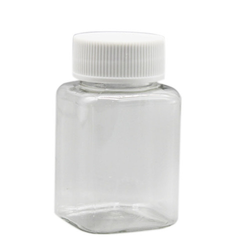 Wholesale 60ml 80 100ml plastic bottle PET transparent bottle square wide mouth sample bottle sub-packaging bottle