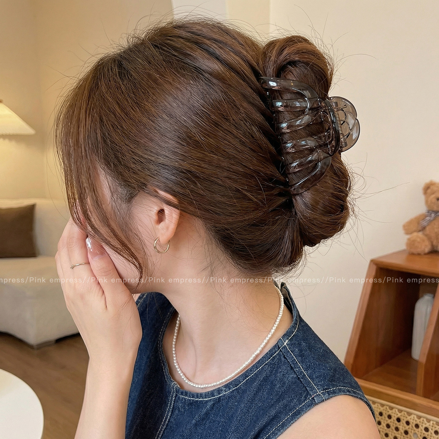 2026 nuevo clip de agarre de alto nivel lindo coreano cabeza trasera clip de cabello toque de cabello gran exquisito clip de tiburón clip de cabello image 65