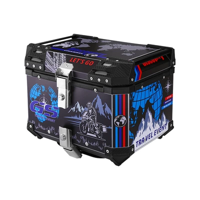 Motorcycle trunk | Model - liningcarbon-steel-bottom-plate-explore-the-world-46l-aluminum-alloy-tail-box