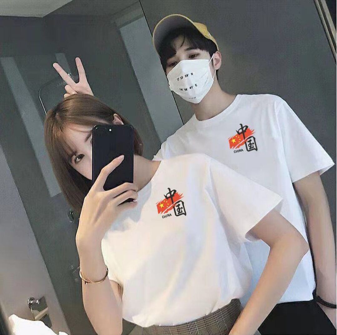 300g Heavyweight Double Yarn Pure Cotton Short-Sleeve Summer Chinese Style Trendy Brand Versatile Loose Plus Size Crew Neck T-Shirt Couple Style