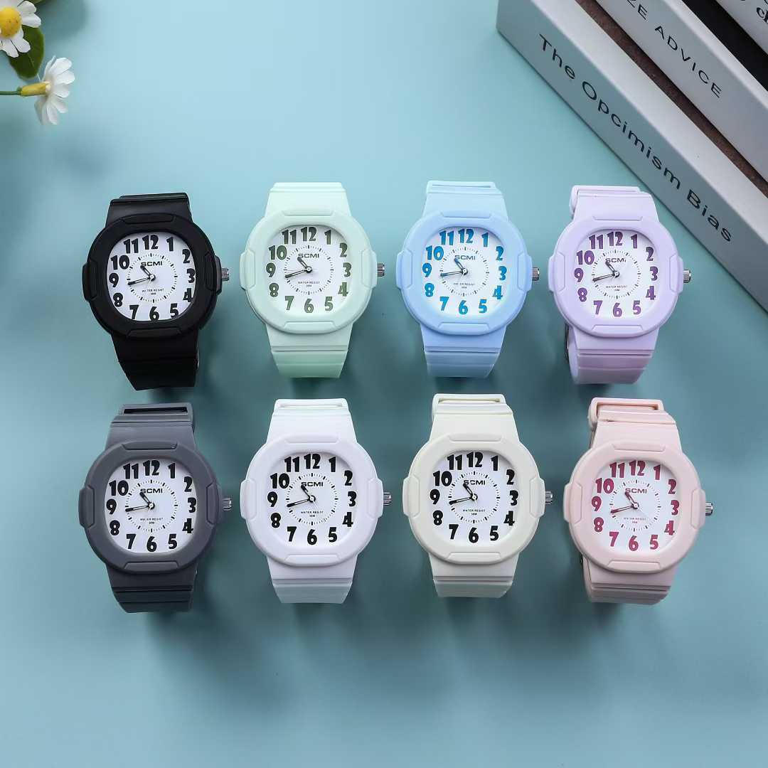 Trendy Student-Style Quartz Watch, Fashionable Sports Exam Silent Simple Boys' Watch, Only Shows Time, Waterproof Watch