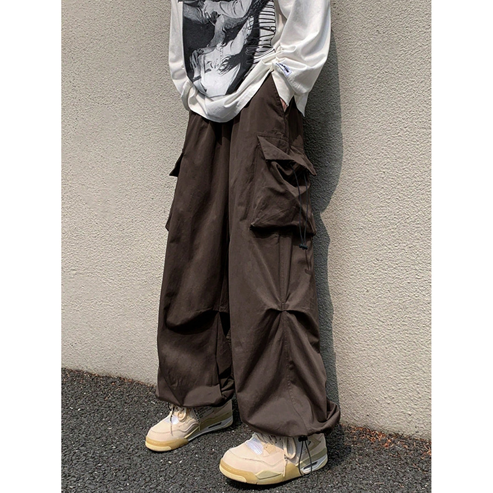 Japanese Style Trendy Brand Ins High Street Workwear Casual Pants Men's Spring and Autumn New Retro Loose Straight Wide Leg Long Pants