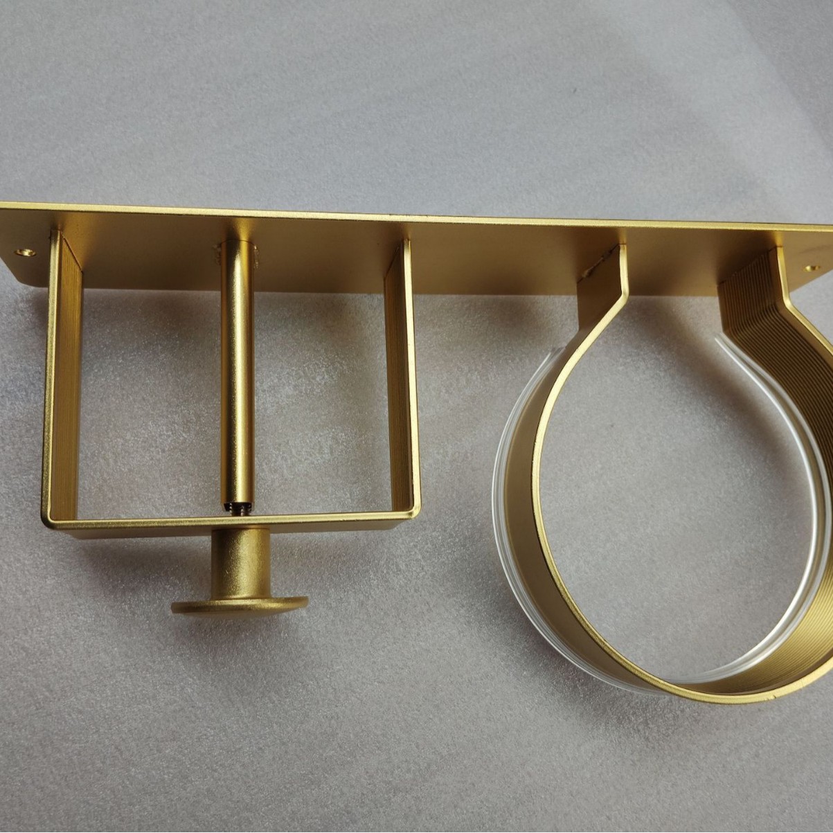 골드 헤어드라이어 거치대 (알루미늄) - 타공 / 무타공 (무각인 3M 테이프)