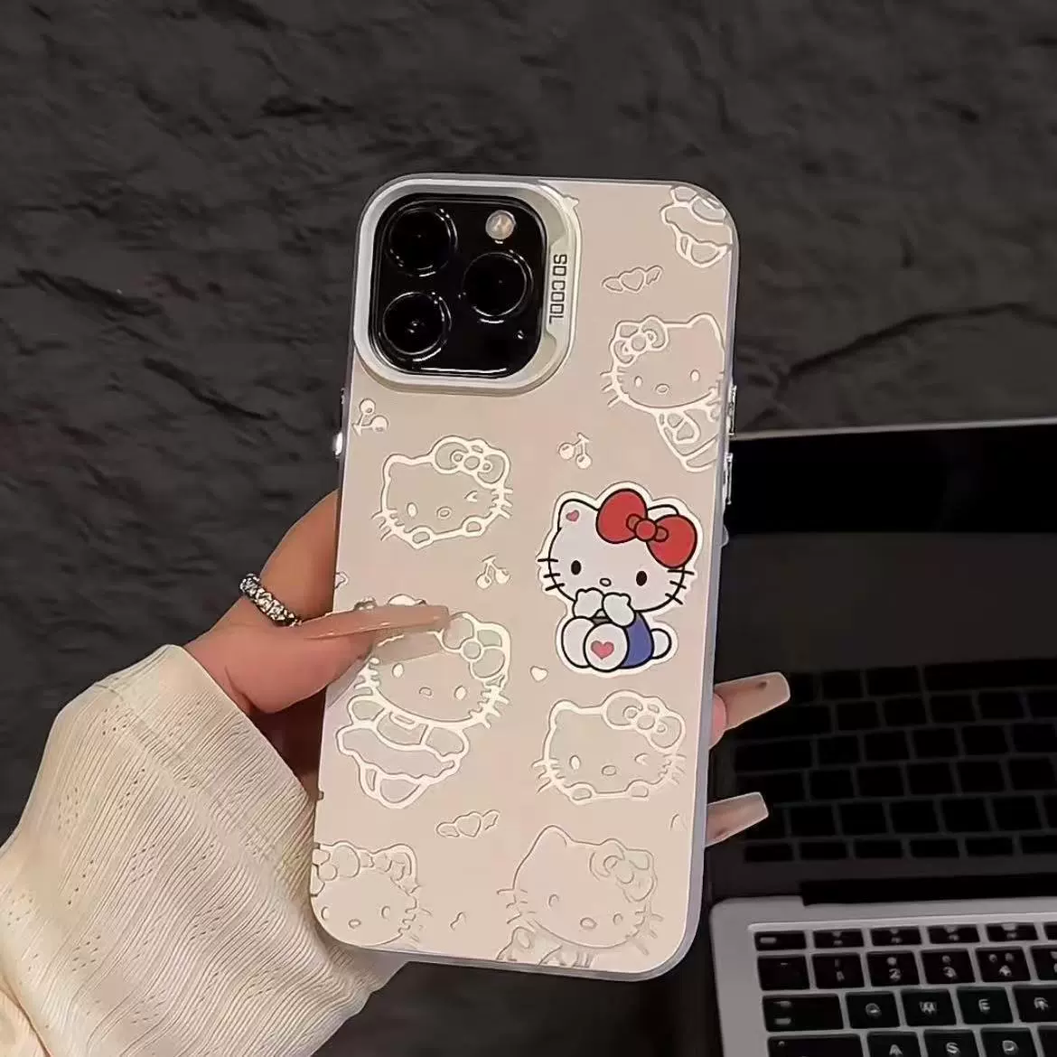Чехол для телефона Hello Kitty, белый принт, совместим с сериями iPhone 7–17