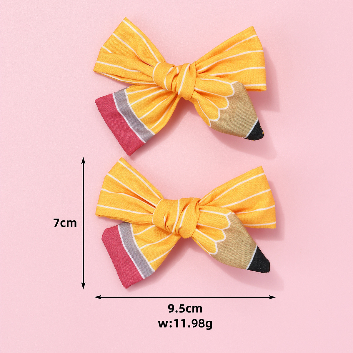 Cross-Border Hot Sale Back-To-School Season Hair Accessories Creative Pencil Hairpins College Style Internet Celebrity Fabric Hairpins Gifts Wholesale