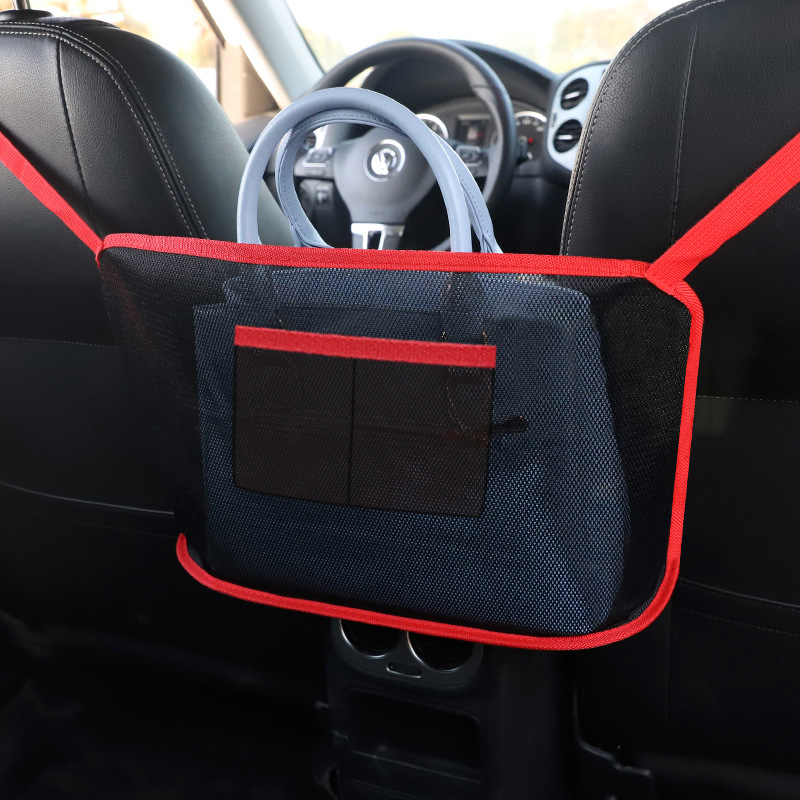 Seat Multifunctional Armrest Box Bag Child Isolation Car Storage Net Pocket_voghion.com