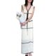 Tweed Style Fashion Suit for Women 2025 New Knitted V Neck Lace-Up Niche Contrasting Color Top and Skirt Two-Piece Set