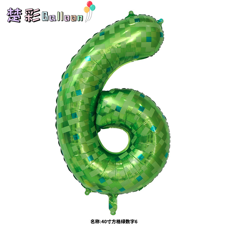 40 inch checkered green numbers 6cc
