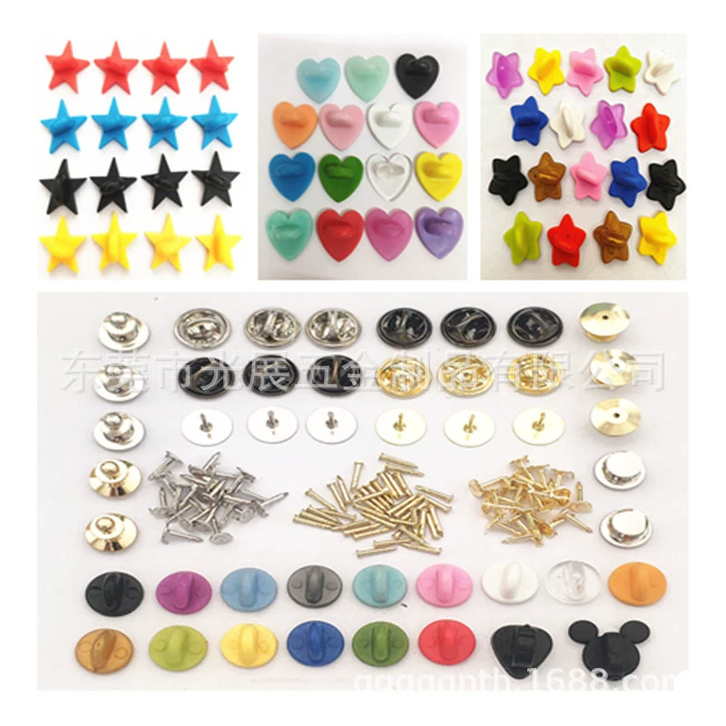 Фабрика прямые поставки пластиковая крышка-бабочка травление Золото Серебро Никель лат цвет удар игла Титановая Крышка-Бабочка Пряжка