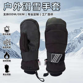 秋冬款可定制凯夫拉滑雪手套 防风保暖防水 3D 立体裁剪情侣手套