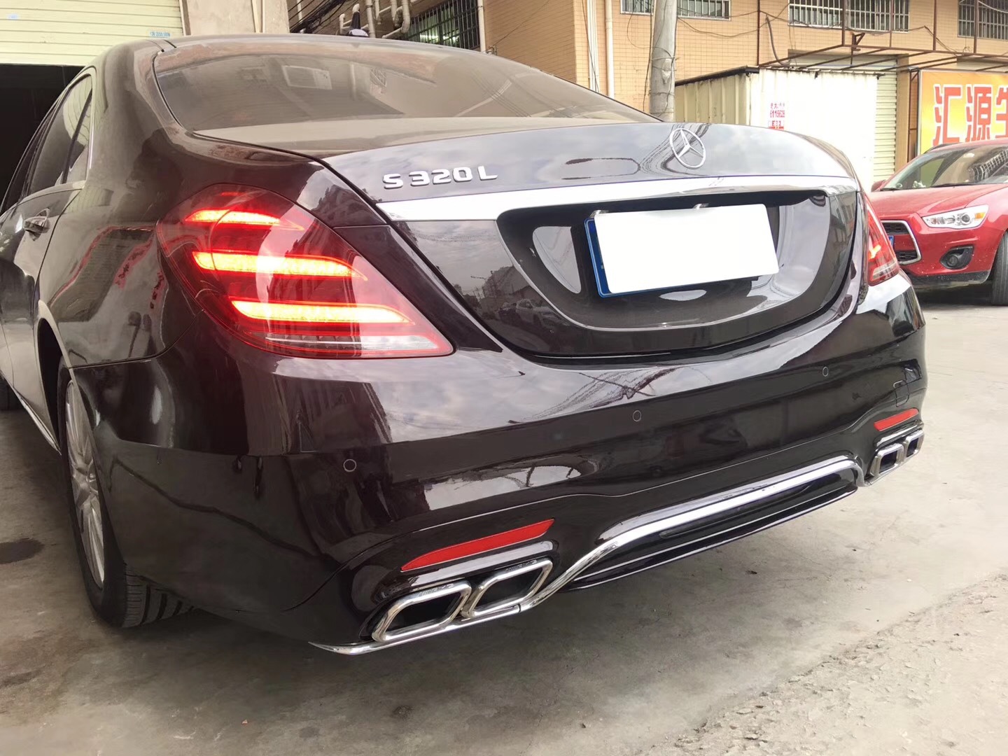Suitable for 18-20 Model Mercedes-Benz S-Class W222 Late-Model Versions, Modified S63/S65Amg Body Kit, Front and Rear Bumper Grille Set