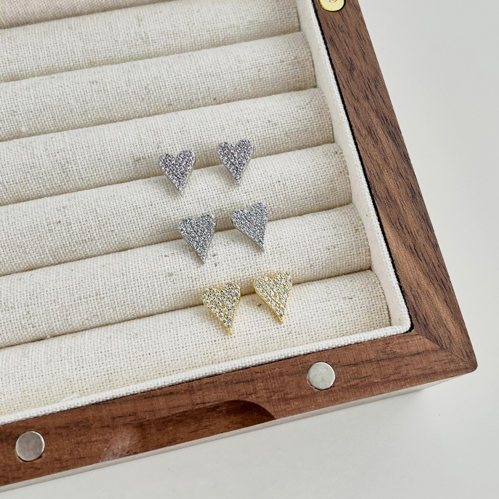 3g Weight 925 Sterling Silver Ear Needle Material 18K Gold Plated Plating Material Ear Studs Classification 1 Pair Quantity Daily Occasion 925 Sterling Silver Material Heart Shape Pattern Women's Gender IG Style Style 1 Pair 18K Gold Plated 925 Sterling Silver Heart Shape Ear Studs 12