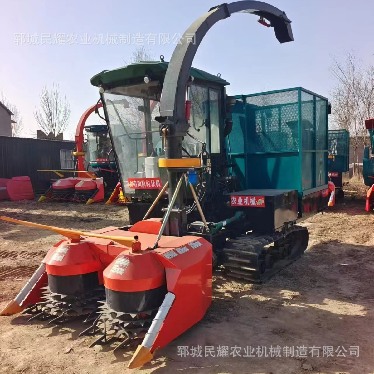 山区水田丘陵地带专用履带圆盘式青储机自走式玉米秸秆青贮收割机